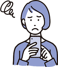 スマホを見る女性